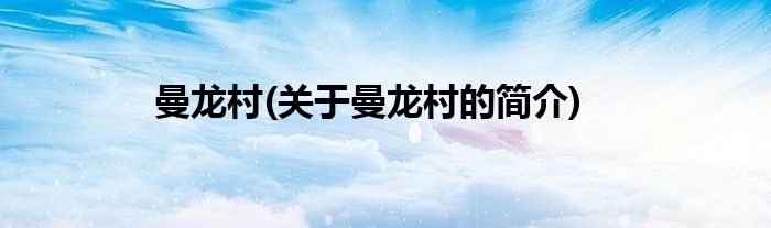 曼龙村(关于曼龙村的简介)