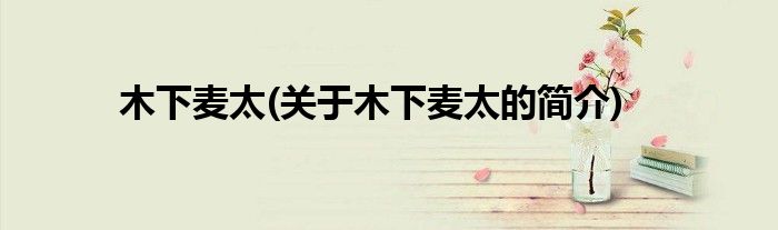 木下麦太(关于木下麦太的简介)