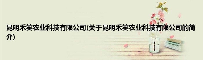 昆明禾笑农业科技有限公司(关于昆明禾笑农业科技有限公司的简介)